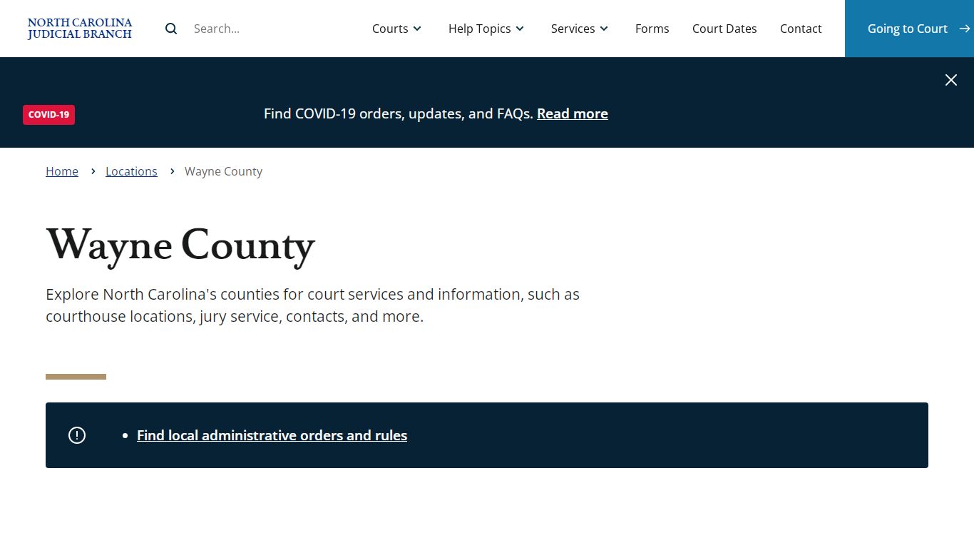 Wayne County | North Carolina Judicial Branch - NCcourts